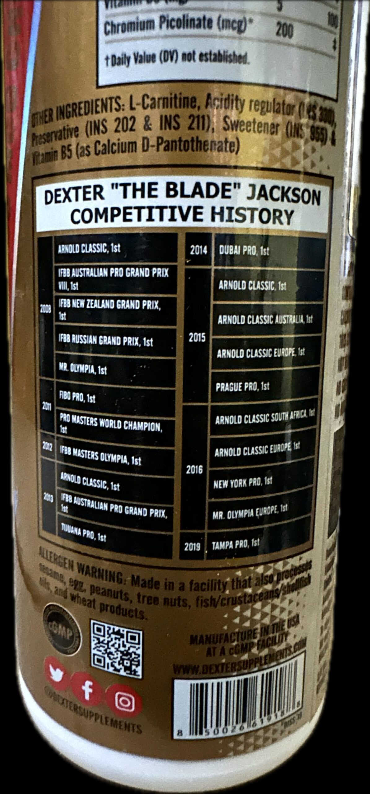 Dexter Jackson L-Carnitine liquid | Mixed Berry Flavor | 31 Servings, 473.28 Ml - Image 2