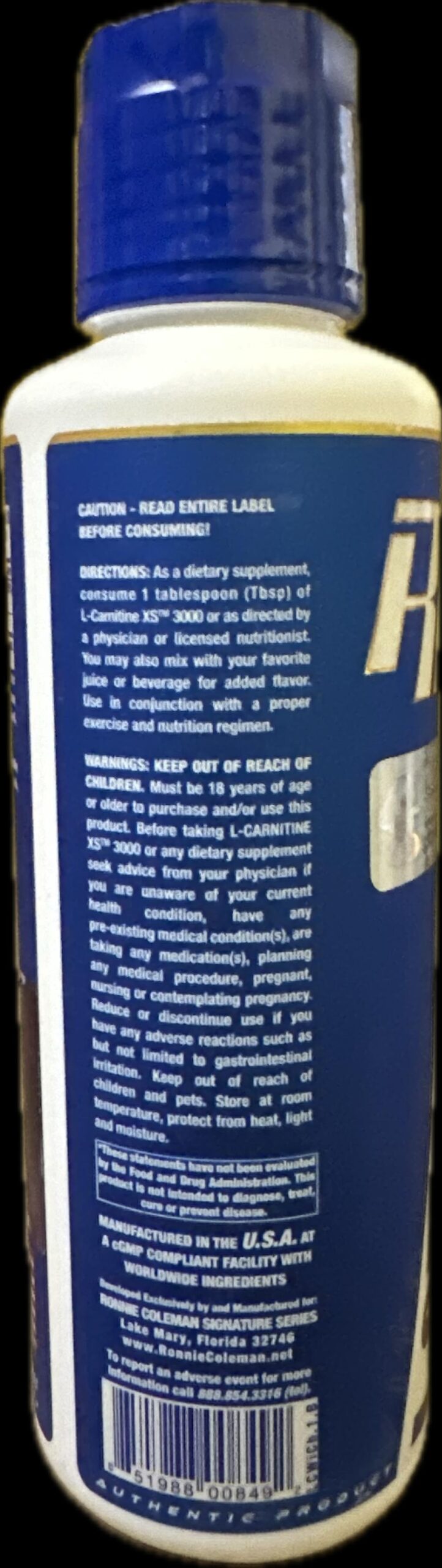 Ronnie Coleman L-Carnitine 3000,Liquid Dietary Supplement,31 Servings (473.28 ML Pack Of 1, Grape) - Image 4